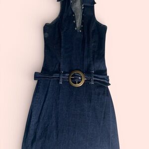 Stylish Denim Dress with Belt